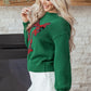 Evergreen Plaid Bow Graphic Christmas Sweater — image 02