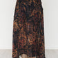 PREORDER // Brown Floral Print Ruffle Split Hem Flowy Long Skirt // ETA 11/19 — image 02