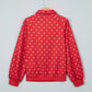 Red Polka Dot Print Metal Button Collar Casual Pullover Sweatshirt — image 02
