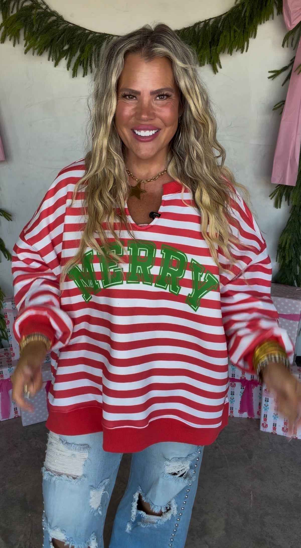 PREORDER: 2nd Cut Jolly & Merry Oversized Pullover // ETA early–mid December — image 02