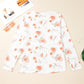 Red Plus Size Floral Print Sheer Mesh Long Sleeve Top — image 02