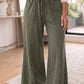Mineral Wash Seam Detail Flare Leg Drawstring Pants — image 02