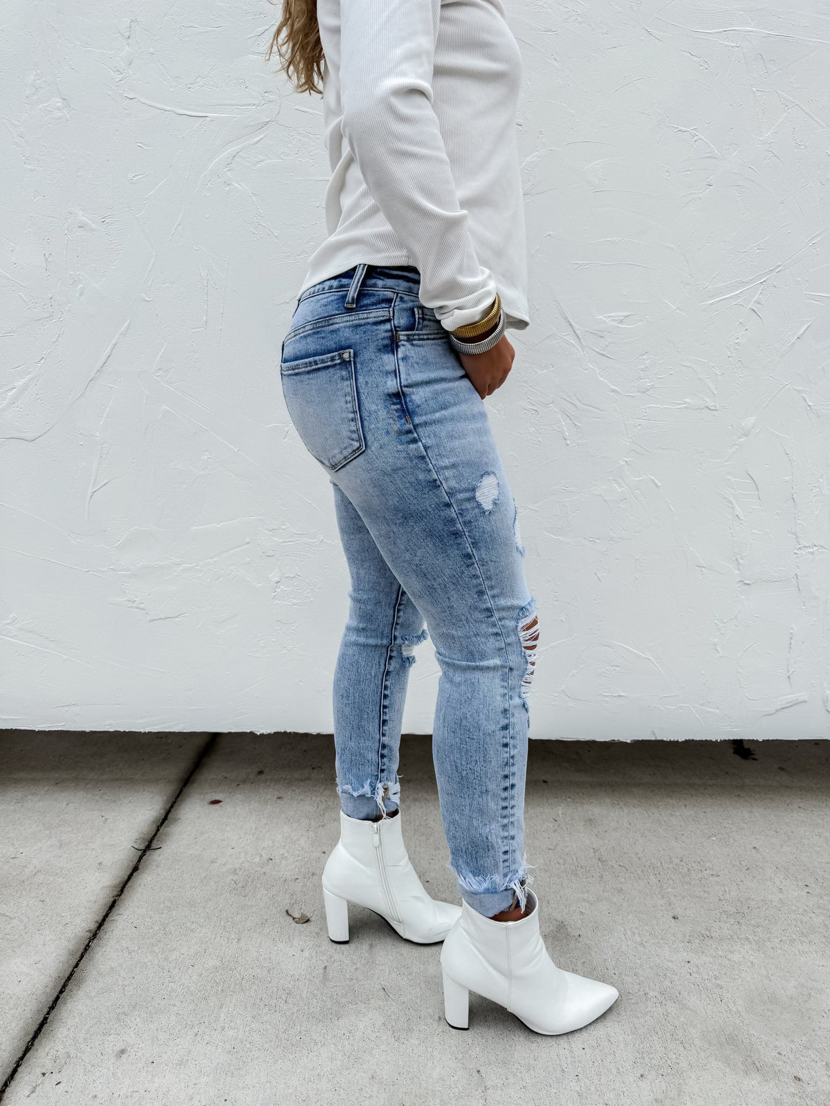 Billie Light Wash Distressed Skinny Jeans — image 02