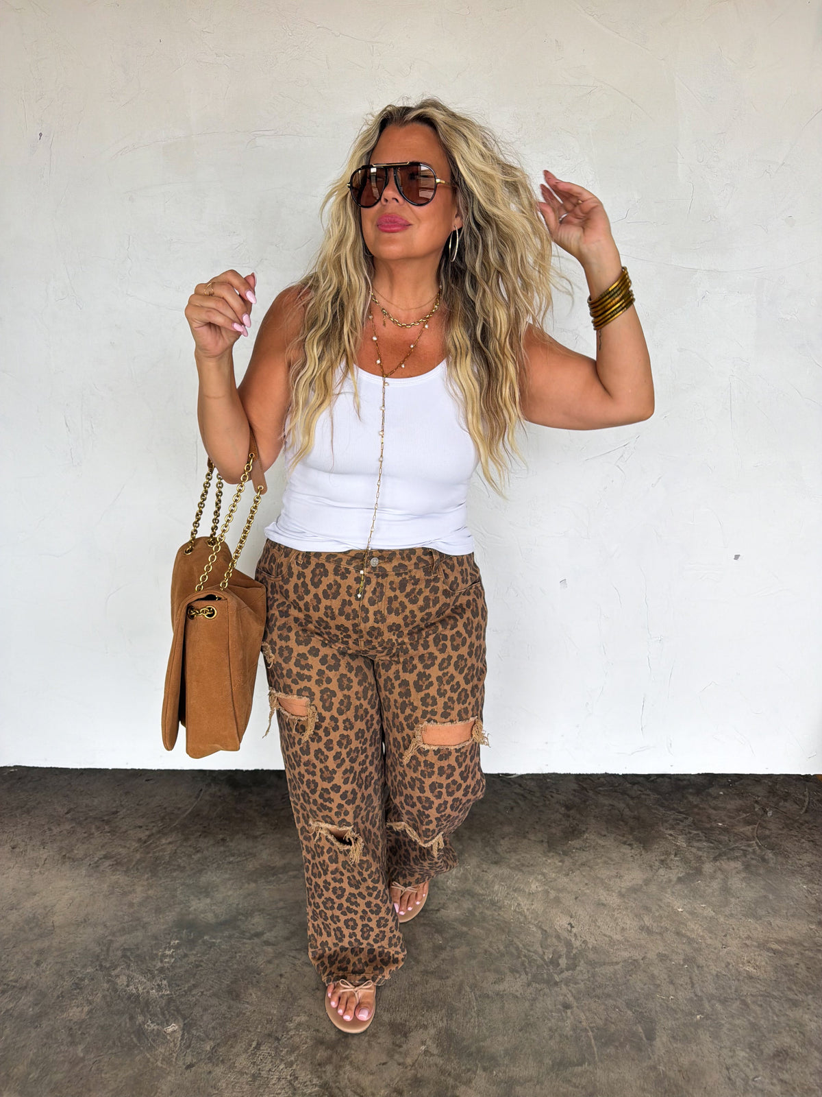 PREORDER: Cheetah Ashland Distressed Jeans // ETA mid–late December — image 02