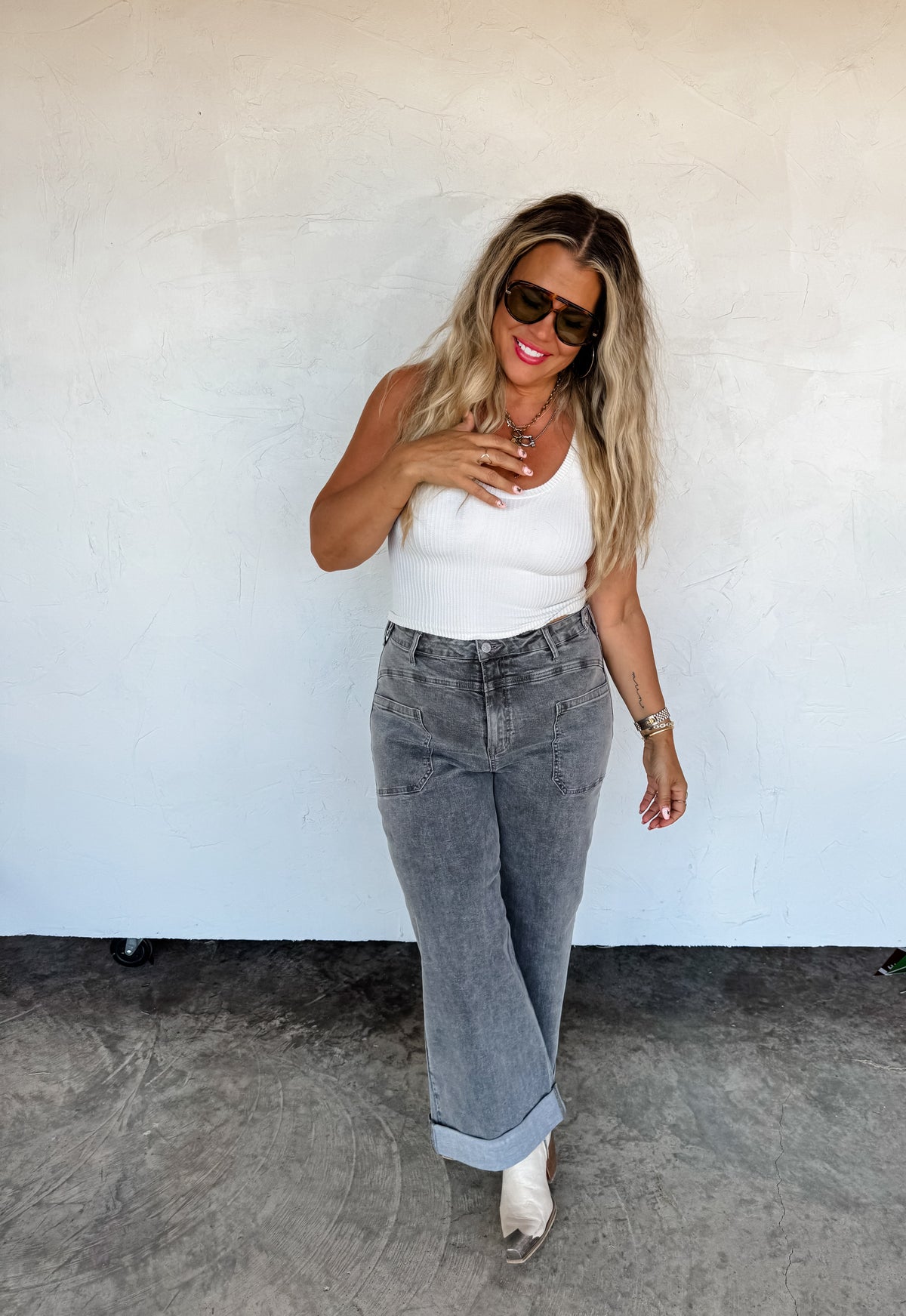 Grey Clover Front Pocket Jeans — image 02