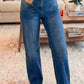 Sky Blue Tailored Seam Detail Womens Shift Jeans — image 02