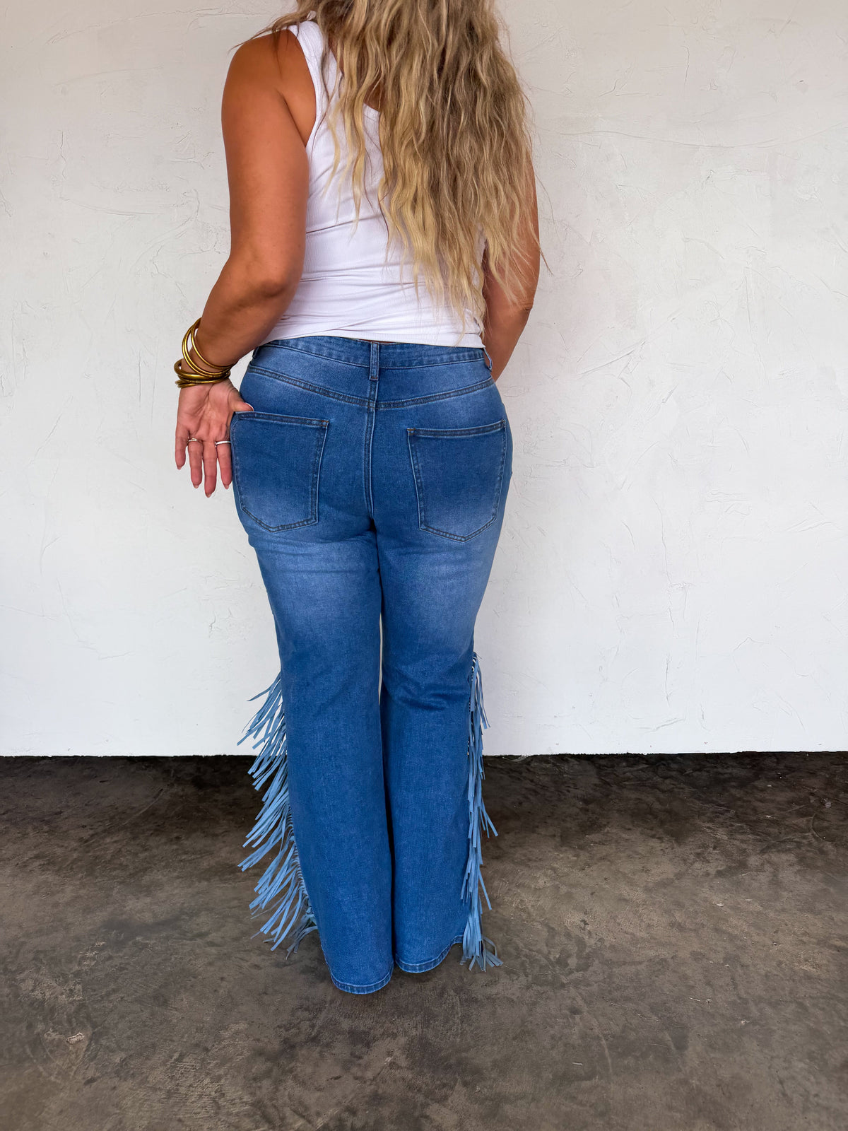 PREORDER: On the Fringe Flare Jeans // ETA mid–late December — image 02