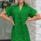 Black Solid Color Eyelet Embroidered T Shirt Mini Dress — image 03