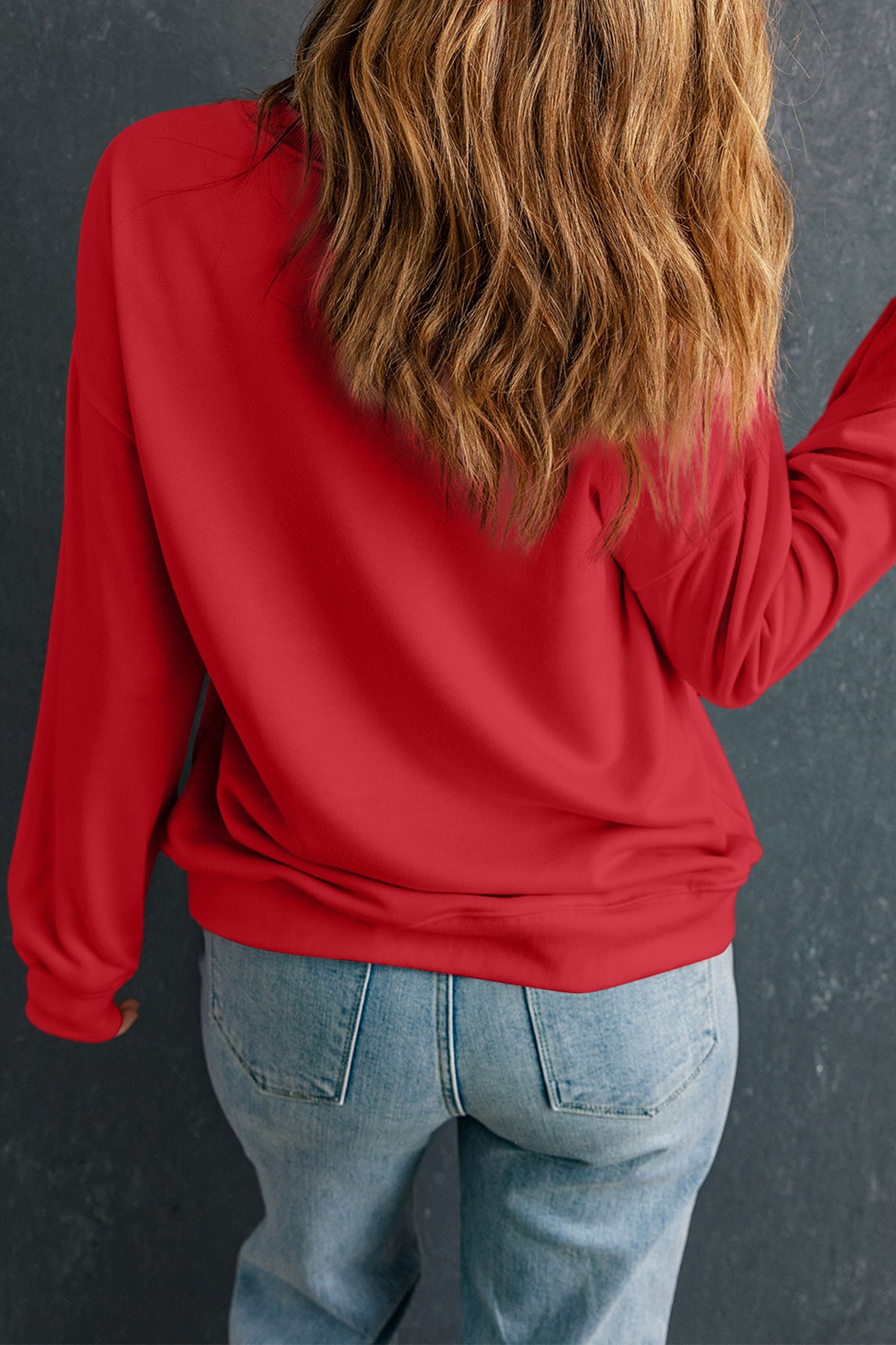 Red Gingerbread Embroidered Crewneck Sweatshirt — image 03