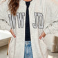 PREORDER // Light Grey WWJD Polka Dot Open Front Tunic Sweatshirt // ETA mid November — image 03