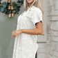 Black Solid Color Eyelet Embroidered T Shirt Mini Dress — image 03