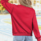 Racing Red Polka Dot MERRY Mock Neck Tunic Sweatshirt — image 03
