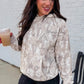 Gray Abstract Print Ribbed Hoodie — image 03