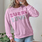 Pink JESUS SAVES Patchwork Stars Plaid Floral Letters Baggy Sweatshirt — image 03