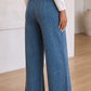 Mineral Wash Seam Detail Flare Leg Drawstring Pants — image 03