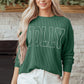 Twisted Rib Outlined MERRY Graphic Long Sleeve Top — image 03