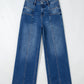 Sky Blue Tailored Seam Detail Womens Shift Jeans — image 03