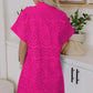 Black Solid Color Eyelet Embroidered T Shirt Mini Dress — image 03