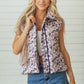 Purple Camo Puffer Zip-Up Stand Neck Sleeveless Vest — image 03