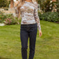 Western Fashion Camouflage Print Mesh Long Sleeve Top — image 04