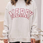 Gray MERRY Embroidered Letter High Neck Tunic Pullover Sweatshirt — image 04