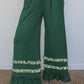Stripe V-Neck Ruffle Contrast Sleeve Top + Drawstring Pants Set — image 04