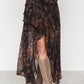 PREORDER // Brown Floral Print Ruffle Split Hem Flowy Long Skirt // ETA 11/19 — image 04