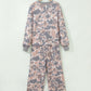 Multicolor Camouflage Print Long Sleeve Top Loose Two-Piece Pant Set — image 04
