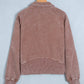 Chestnut Vintage Half-Zip Long Sleeve Ribbed Cuffs Hem Shift Silhouette Sweatshirt — image 04