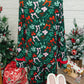 Green Festive Bow Print 2pcs Pajama Pant Set — image 04