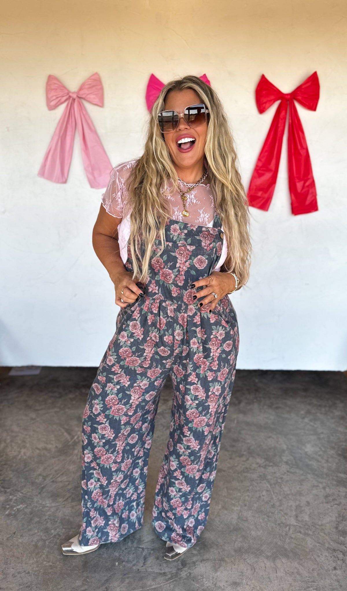 Cassidy Floral Denim Overalls — image 05