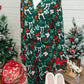 Green Festive Bow Print 2pcs Pajama Pant Set — image 05