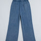 Mineral Wash Seam Detail Flare Leg Drawstring Pants — image 05