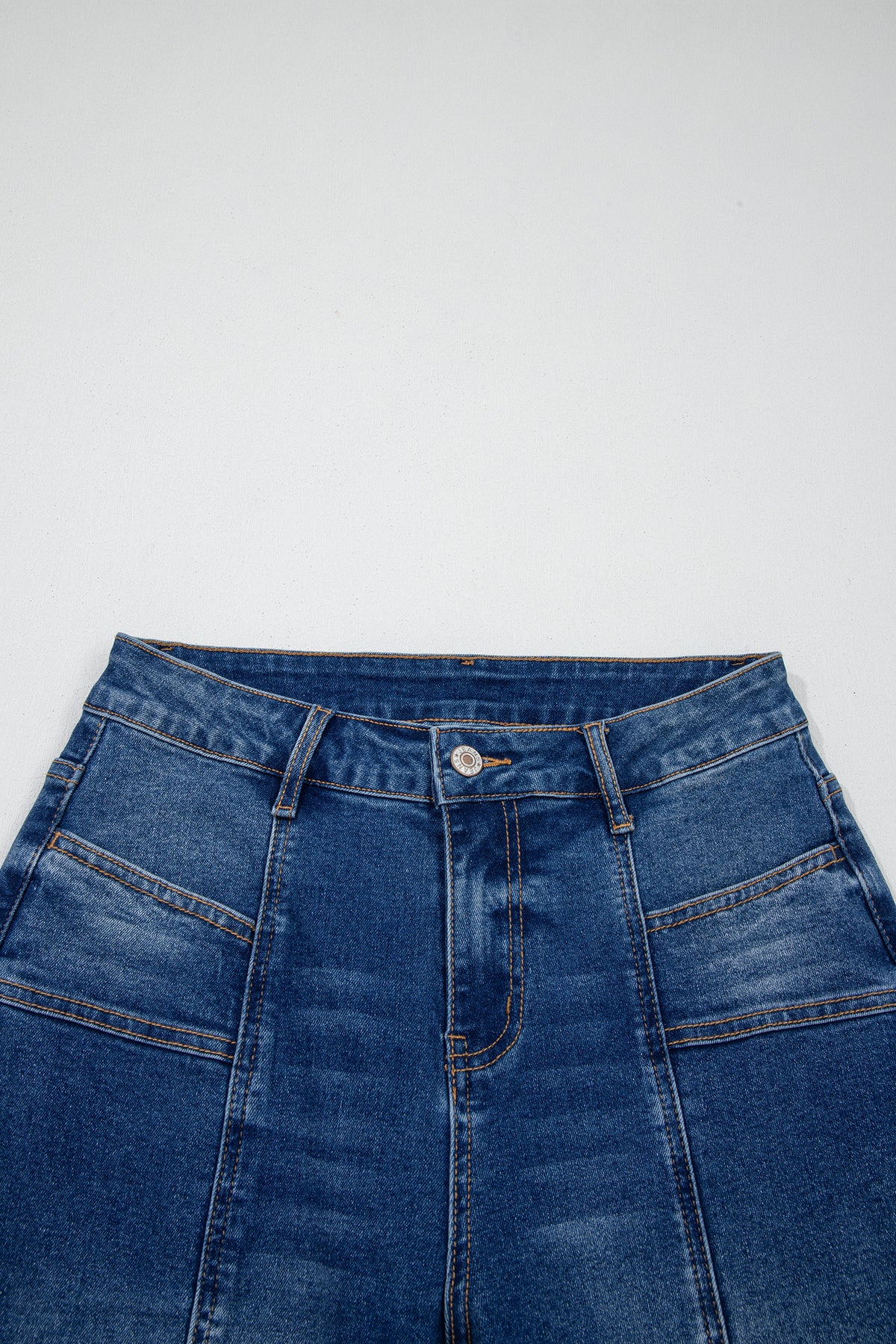 Sky Blue Tailored Seam Detail Womens Shift Jeans — image 05