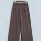 Mineral Wash Seam Detail Flare Leg Drawstring Pants — image 05