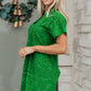 Black Solid Color Eyelet Embroidered T Shirt Mini Dress — image 05