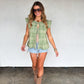 Molly Tie Front Denim Vest — image 05