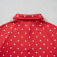 Red Polka Dot Print Metal Button Collar Casual Pullover Sweatshirt — image 05