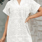 Black Solid Color Eyelet Embroidered T Shirt Mini Dress — image 05