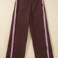 Coffee Lace Trim Casual Full-Length Regular Fit Jeans — image 05