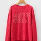 Twisted Rib Outlined MERRY Graphic Long Sleeve Top — image 05