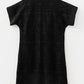 Black Solid Color Eyelet Embroidered T Shirt Mini Dress — image 05