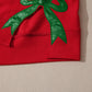 Fiery Red Merry & Bright Plaid Sequin Bow Christmas Sweatshirt — image 05