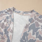 Multicolor Camouflage Print Long Sleeve Open Front Tunic Cardigan — image 05