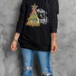 Black Merry & Bright Christmas Tree Graphic Sweatshirt — image 05