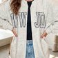 PREORDER // Light Grey WWJD Polka Dot Open Front Tunic Sweatshirt // ETA mid November — image 05