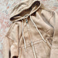 All in the Cozy Vintage Wash Hoodie in Camel