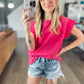 Rosy Days Lace Sleeve Top
