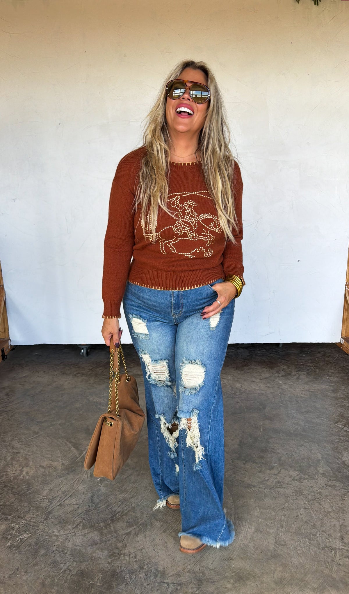 PREORDER: Rodeo Romance Sweater // ETA mid–late December — image 06