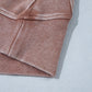 Chestnut Vintage Half-Zip Long Sleeve Ribbed Cuffs Hem Shift Silhouette Sweatshirt — image 06